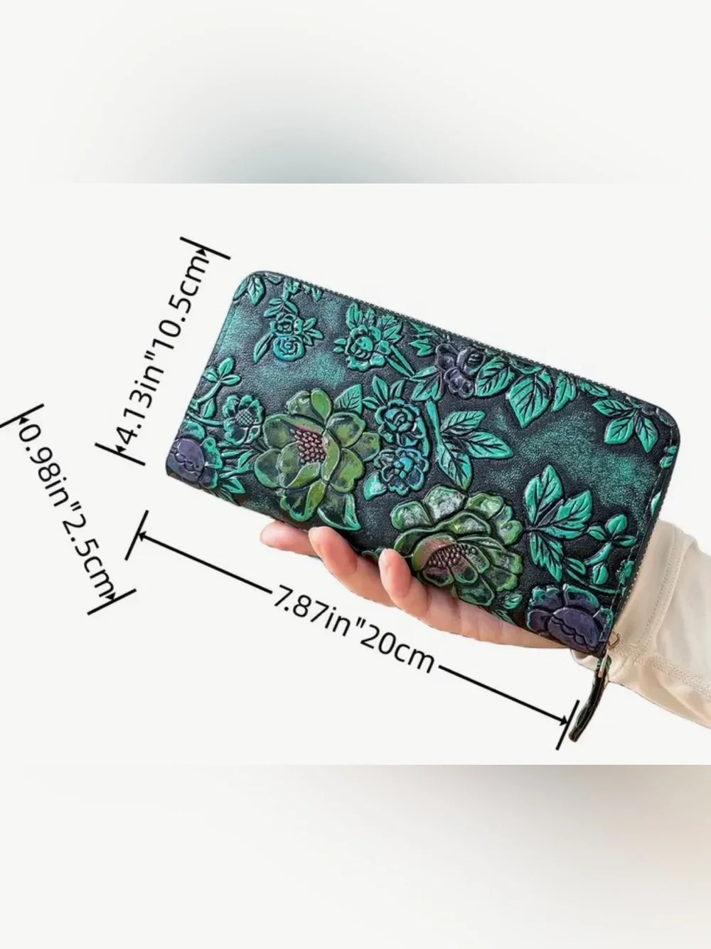 Floral Vintage Zip-Around Wallet-A lovely and unique gift for a friend-No tag